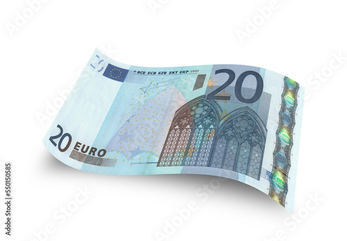 Obraz na płótnie Close up twenty euro banknote