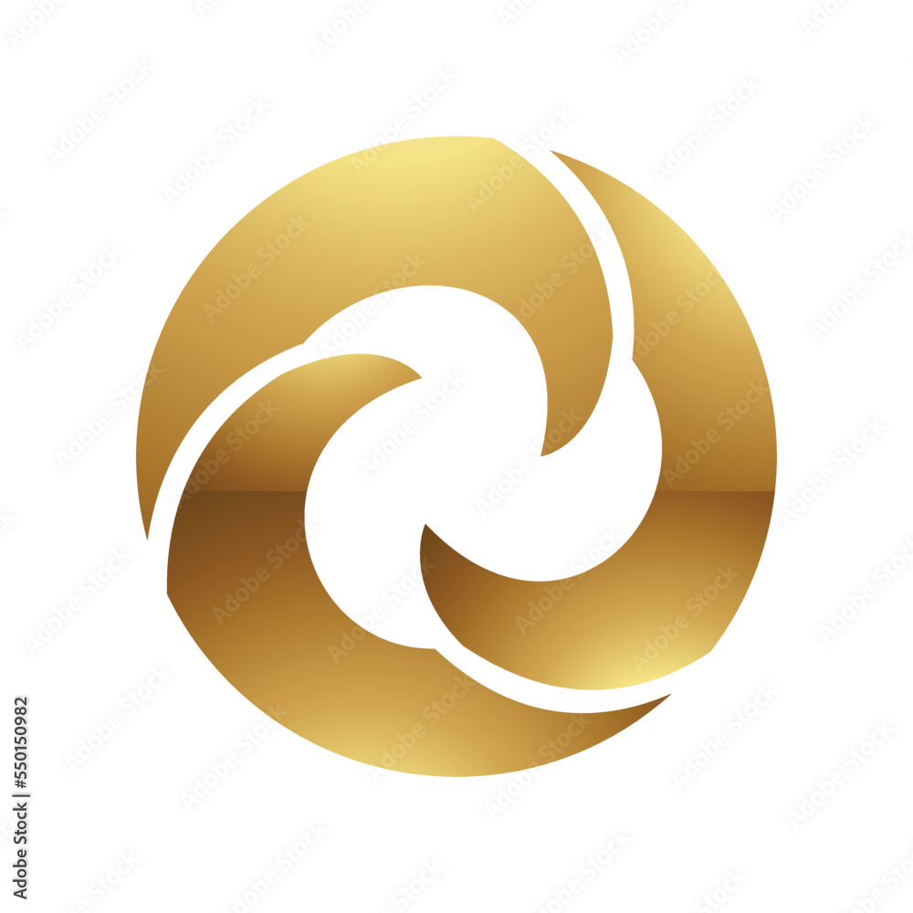 Golden Letter O Symbol on a White Background - Icon 5