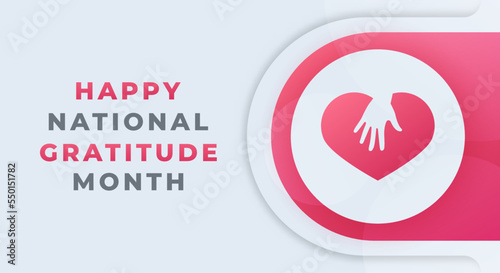 Happy National Gratitude Month November Celebration Vector Design Illustration. Template for Background, Poster, Banner, Advertising, Greeting Card or Print Design Element