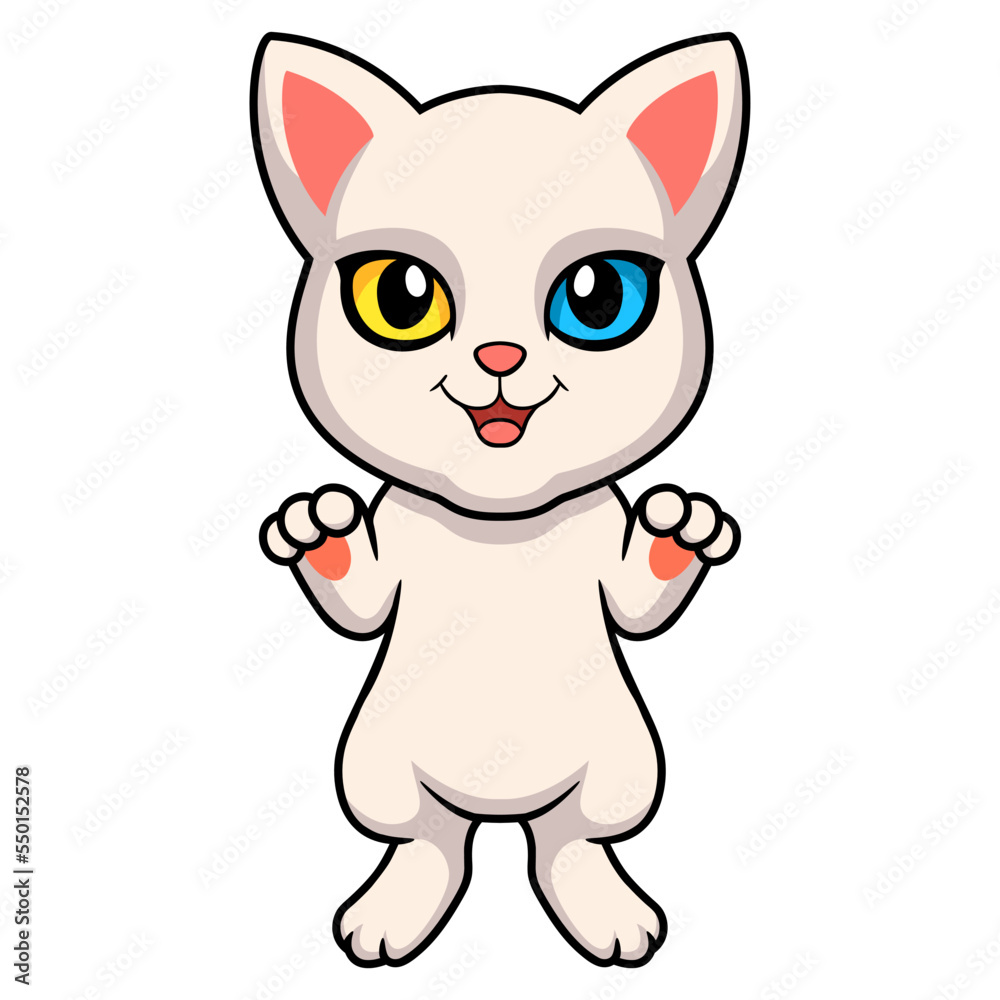 Cute khao manee cat cartoon Cute khao manee cat cartoon