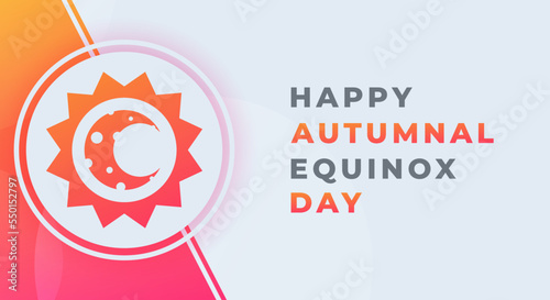 Happy Autumnal Equinox Day Celebration Vector Design Illustration. Template for Background, Poster, Banner, Advertising, Greeting Card or Print Design Element