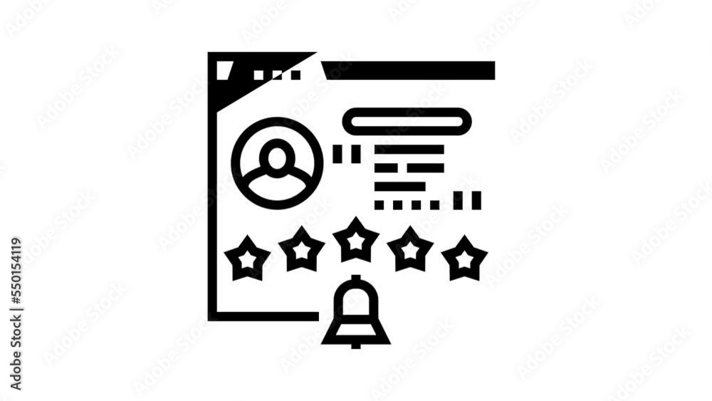 testimonial service and goods line icon animation testimonial service and goods line icon animation