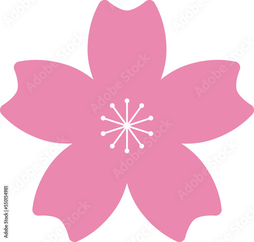シンプルな桜の花のアイコン
