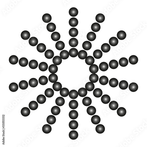 Hipster rays from circles. Abstract geometric surface. Dynamic frame. Round shape. Vector illustration. stock image. 