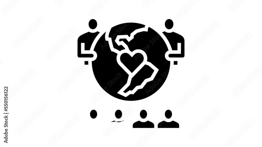 conservation world glyph icon animation conservation world glyph icon animation