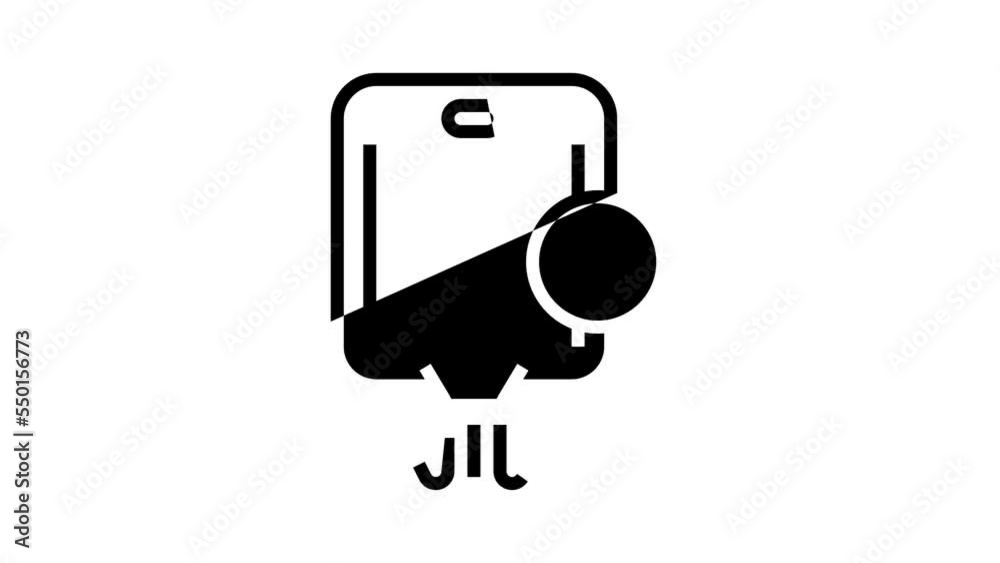 hand dryer contactless line icon animation hand dryer contactless line icon animation