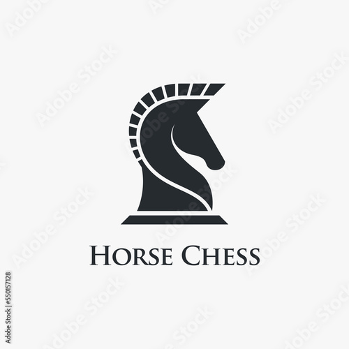 Horse chess logo design