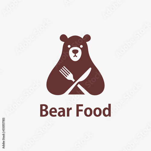 Bear food logo design
