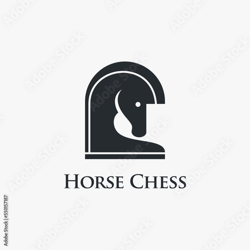 Horse chess logo design