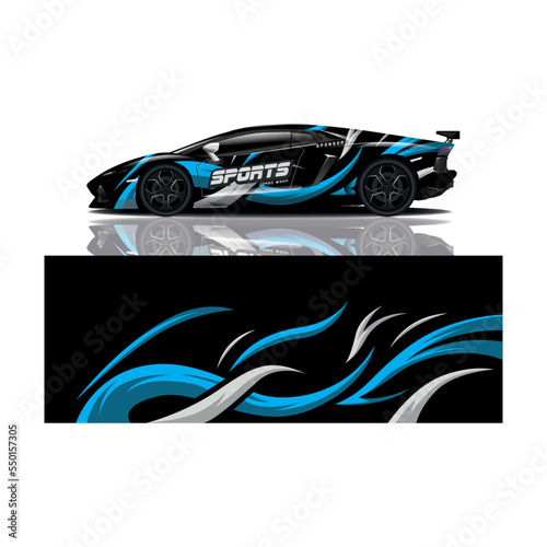 Car decal wrap design vector 