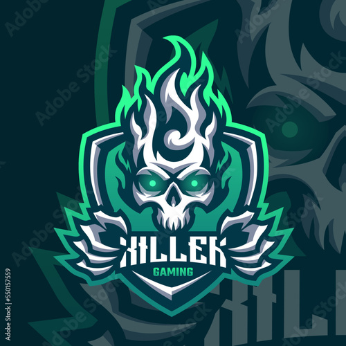 Esports logo skull killer for your elite team