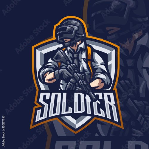 Esports logo soldier for your elite team