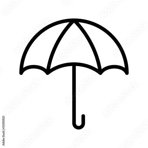 Icono de sombrilla, paraguas, parasol. Ilustración vectorial