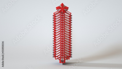 A 3D Illustration of a decorative object-artefact-art piece related to Christmas. Modelers, Decorators, Designers, and Artists must watch the mesh closely to easily make a version of their own.