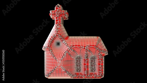 A 3D Illustration of a decorative object-artefact-art piece related to Christmas. Modelers, Decorators, Designers, and Artists must watch the mesh closely to easily make a version of their own.
