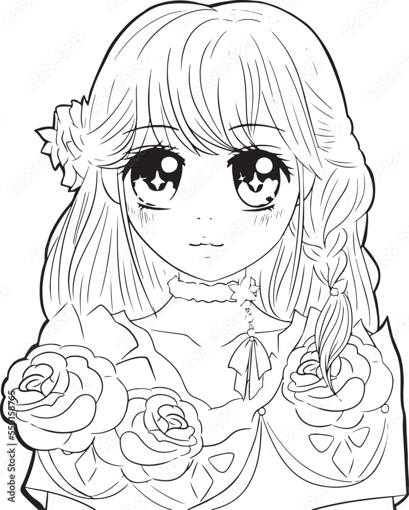 Anime Coloring Pages - Best Coloring Pages For Kids-demhanvico.com.vn