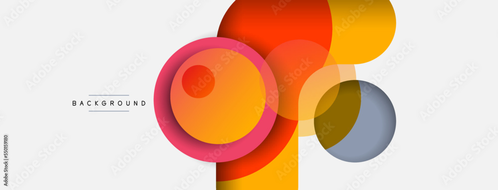 Circle and round shapes abstract background. Vector illustration for wallpaper banner background or landing page Circle and round shapes abstract background. Vector illustration for wallpaper banner background or landing page