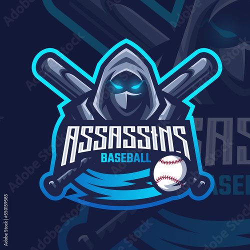 Esports logo assassins baseball for your elite team