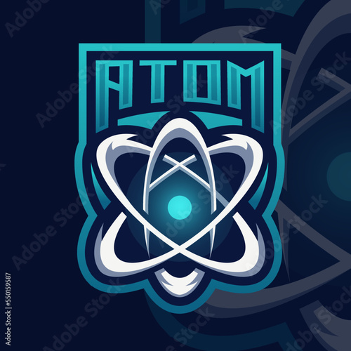 Esports logo atom for your elite team