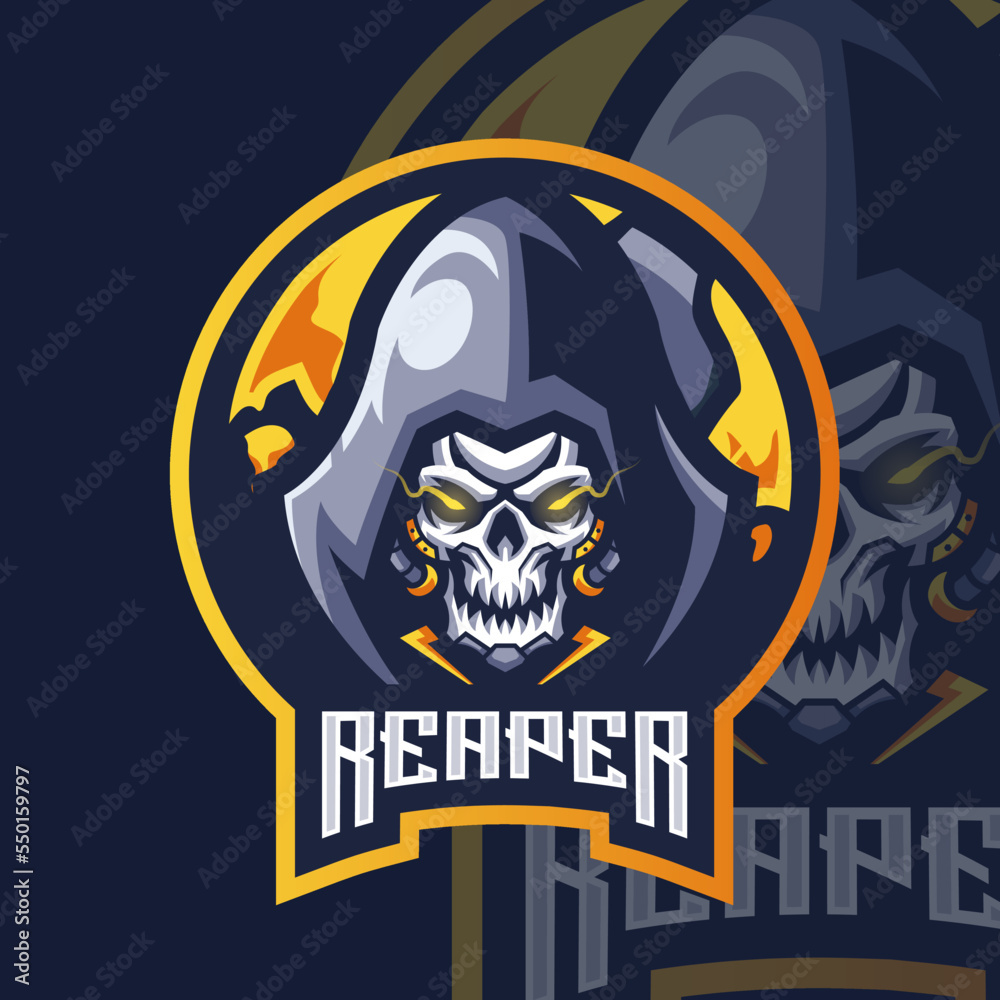 Esports logo reaper robots for your elite team Esports logo reaper robots for your elite team