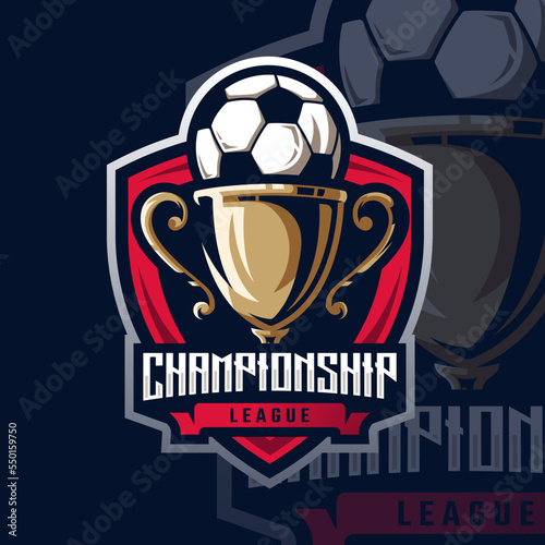 Esports logo Champion trophy mascot for your elite team