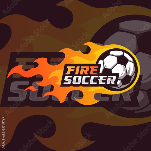Fire soccer Logo, football logo sport for your professional team