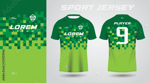 green shirt sport jersey design