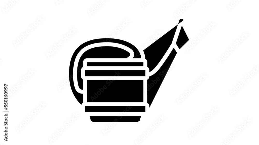 watering can farming water irrigation line icon animation watering can farming water irrigation line icon animation