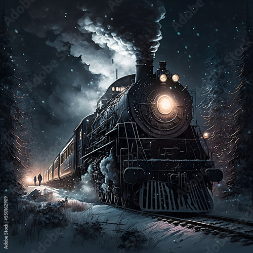 an express train with a locomotive