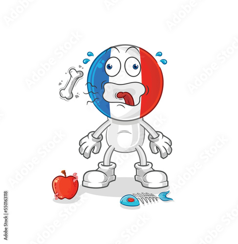 france burp mascot. cartoon vector