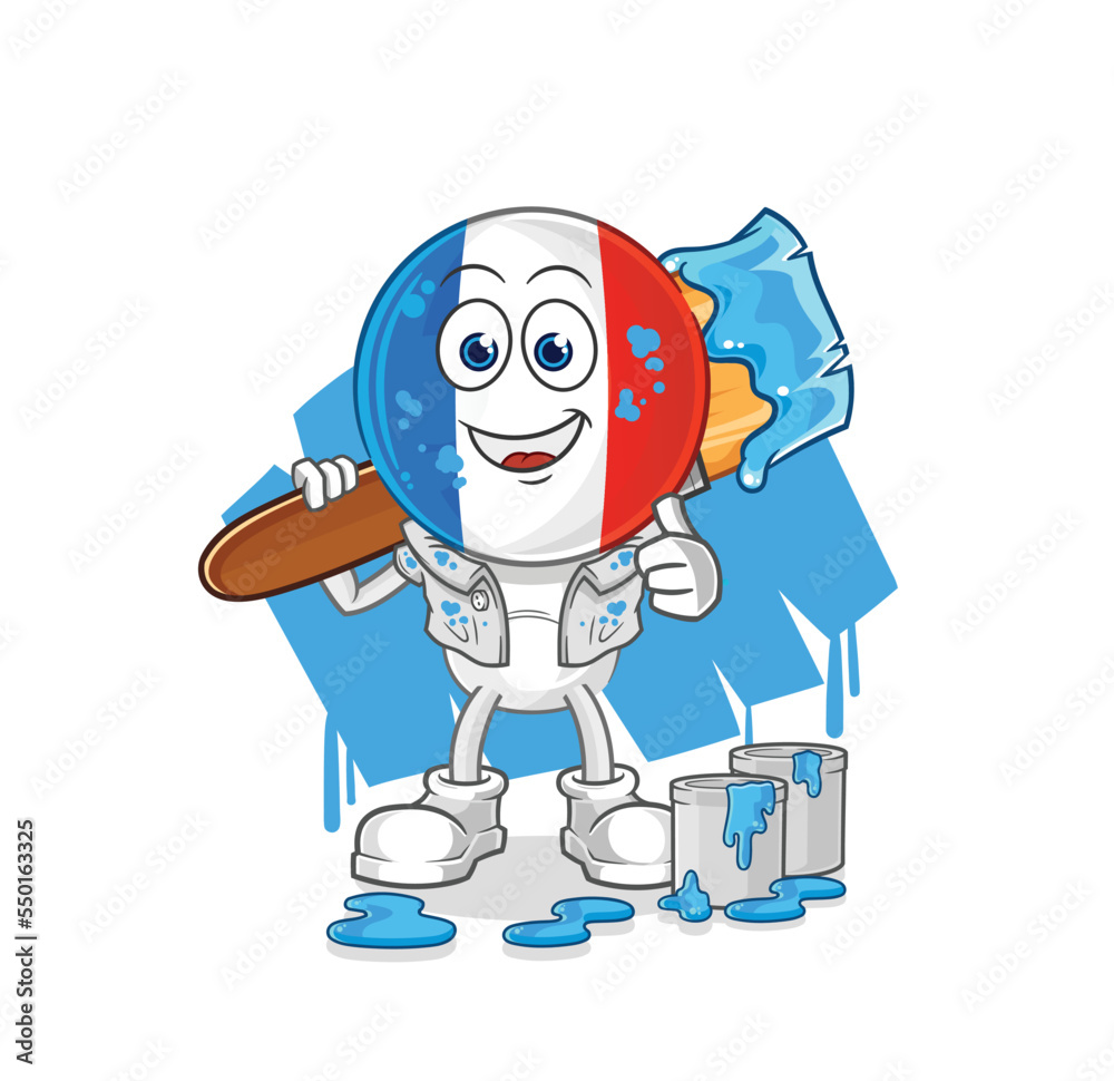 france painter illustration. character vector france painter illustration. character vector