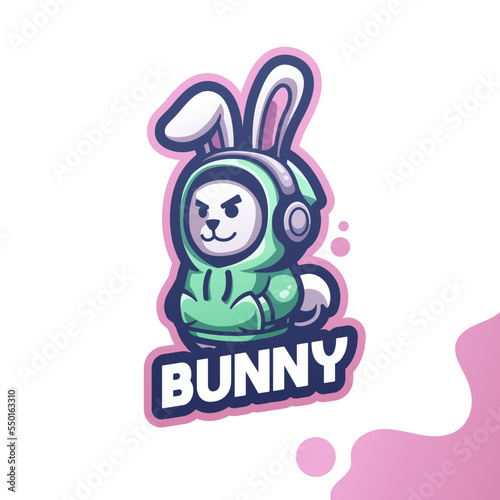 Cute logo mascot bunny for your brand's logo
