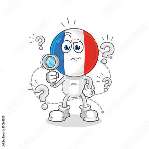 france searching illustration. character vector