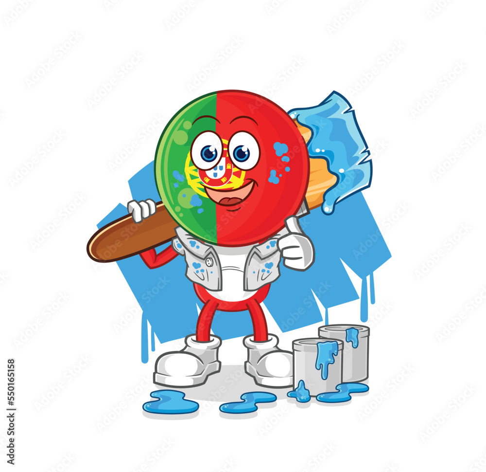 portugal painter illustration. character vector portugal painter illustration. character vector