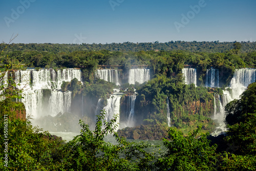 Panoramic view of the Iguazu Falls