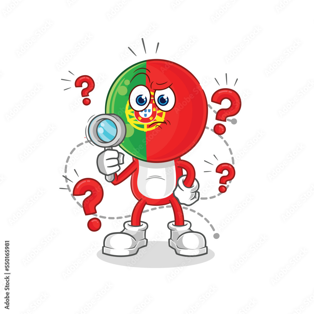 Fototapeta premium portugal searching illustration. character vector