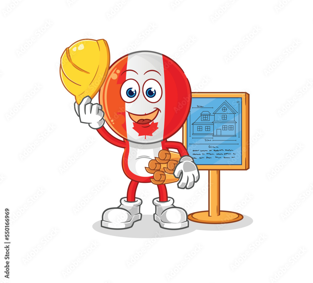 canada Architect illustration. character vector