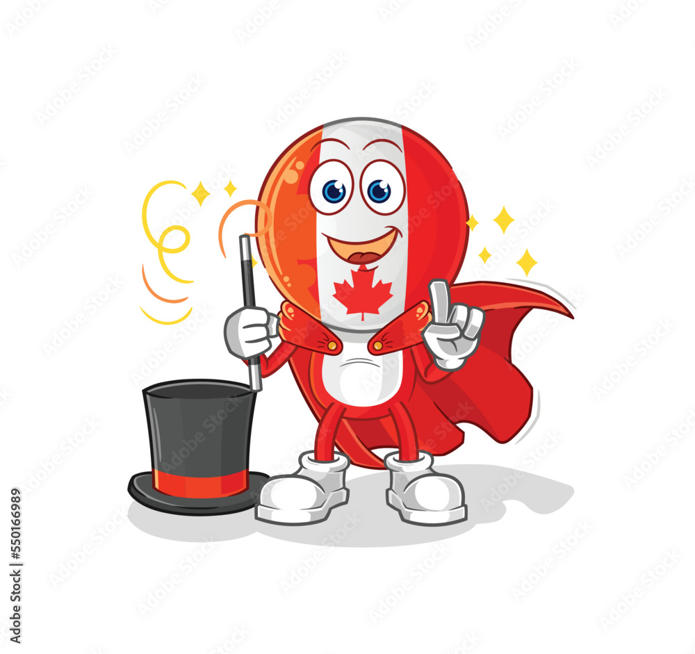 Obraz premium canada magician illustration. character vector