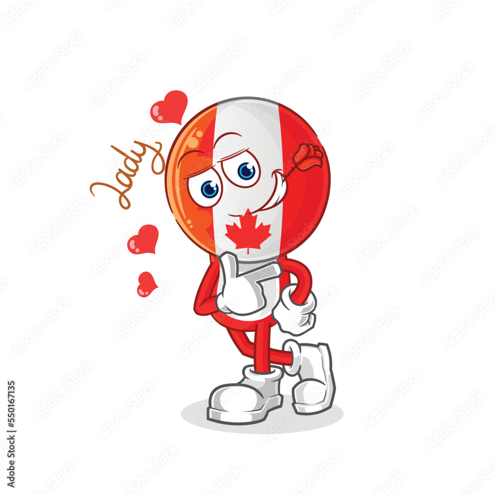 Obraz premium canada flirting illustration. character vector