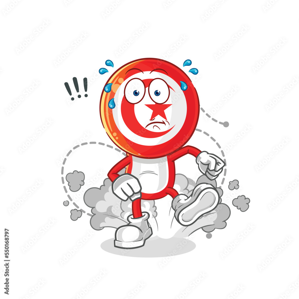 tunisia running illustration. character vector tunisia running illustration. character vector
