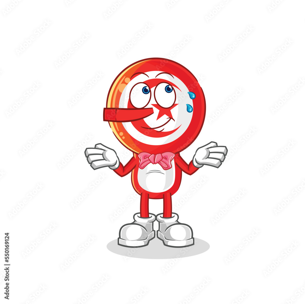 tunisia lie like Pinocchio character. cartoon mascot vector tunisia lie like Pinocchio character. cartoon mascot vector
