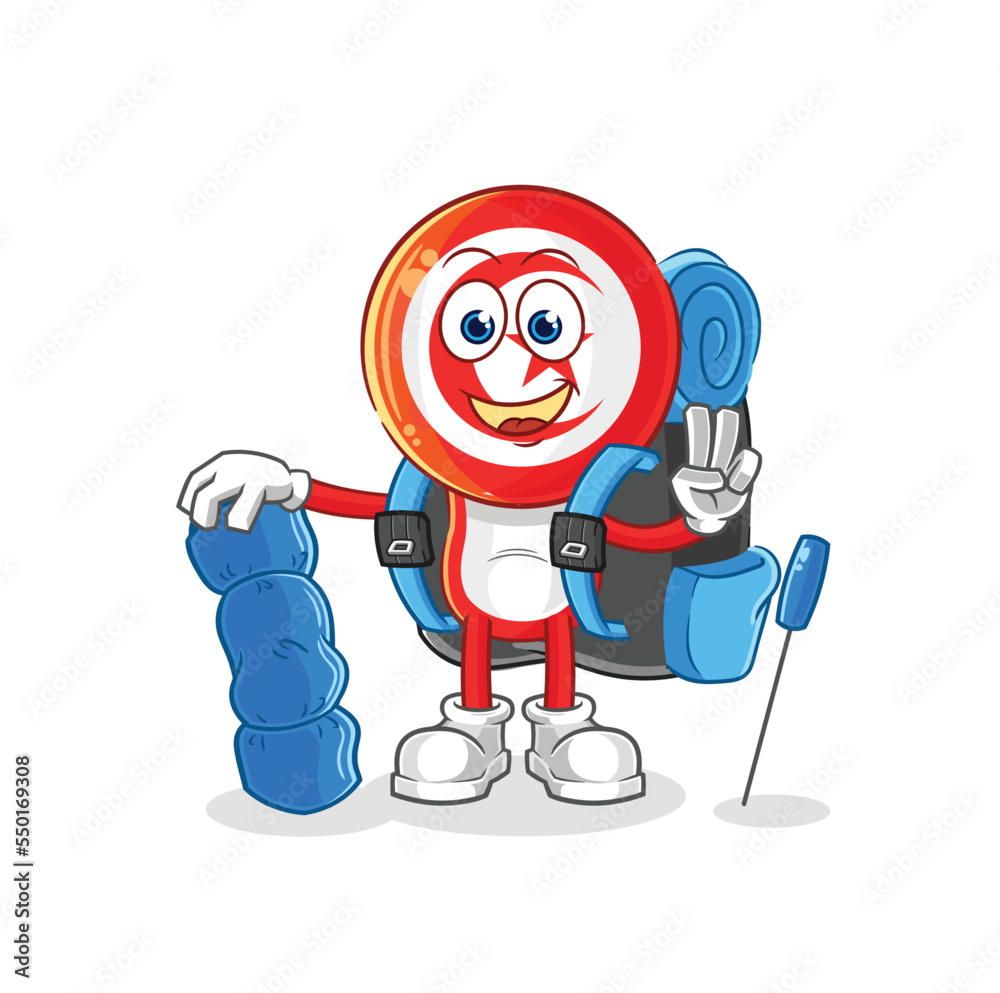 tunisia go camping mascot. cartoon vector tunisia go camping mascot. cartoon vector