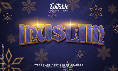 Editable text effect, Muslim text style