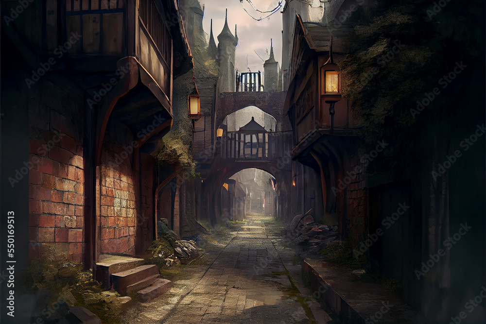 An alley way in a fantasy campaign