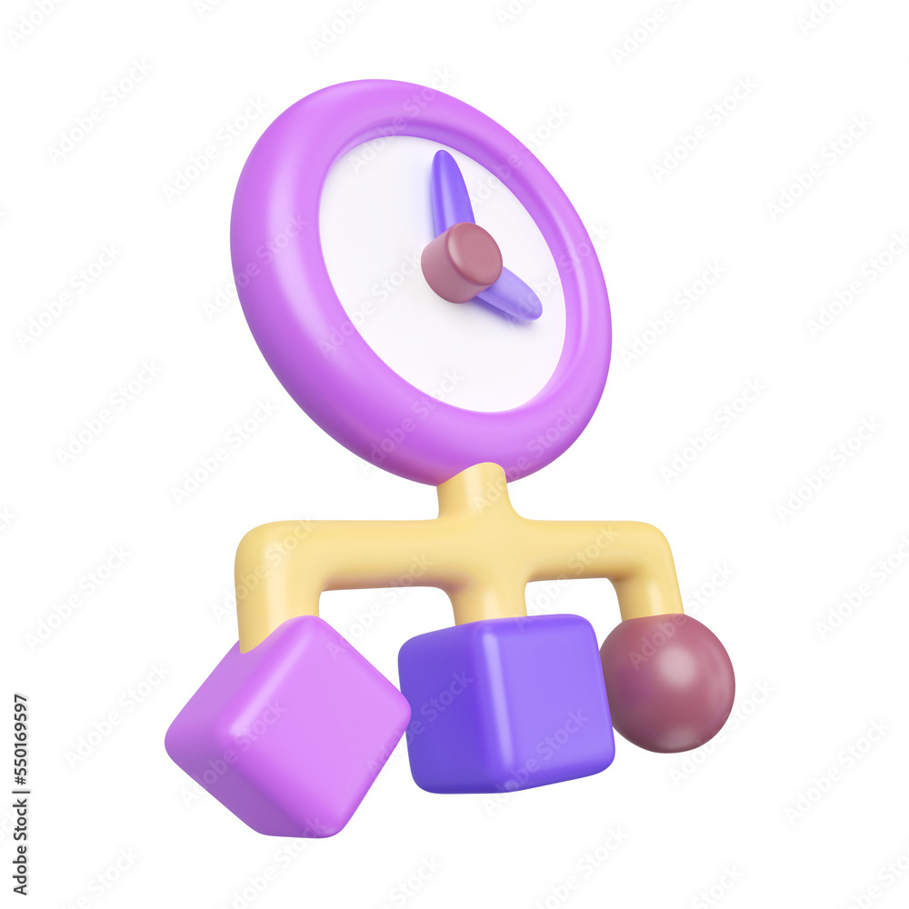 Time Management 3D Illustration Icon Time Management 3D Illustration Icon