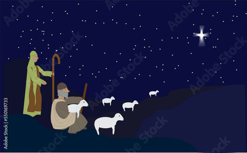Shepherds in the field