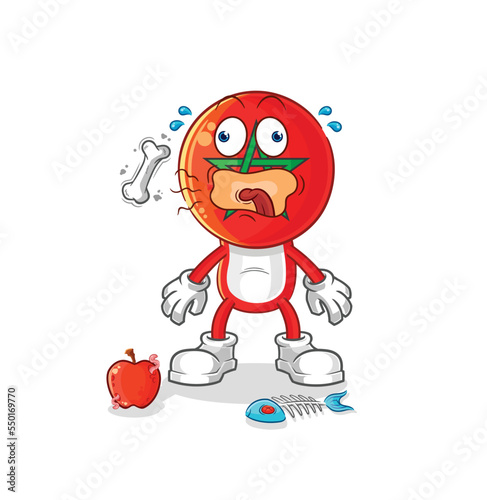 morocco burp mascot. cartoon vector