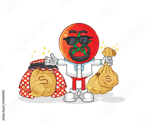 morocco rich arabian mascot. cartoon vector