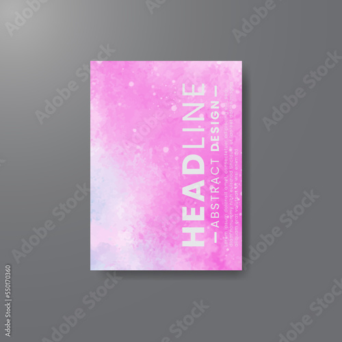 cards with bright colorful vector watercolor background. Design for your date, postcard, banner.