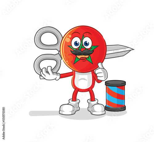 morocco barber cartoon. cartoon mascot vector